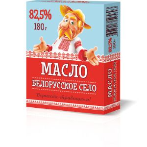 Масло сливочное &#34;Белорусское село&#34; Традиционное 82,5% 180гр фольга 1/24