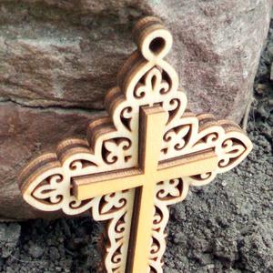 Двухсторонний Крест 8,9*6,1 см.Авторские изделия.