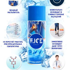 Спортивная заморозка F.ICE Активно используется в профессиональном спорте и продается в аптечных сетях.