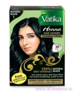 Хна Dabur — Vatika — Natural Black (чёрный) в упаковке 6 пакетиков по 10 гр