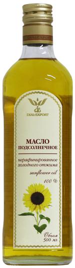 Масло подсолнечное нерафинированное высшего сорта