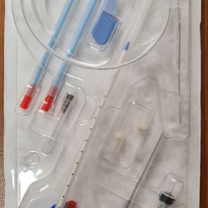 Hemodialysis catheter set