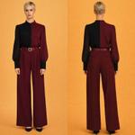 Imperial Bordeaux — Брюки-палаццо с высокой талией