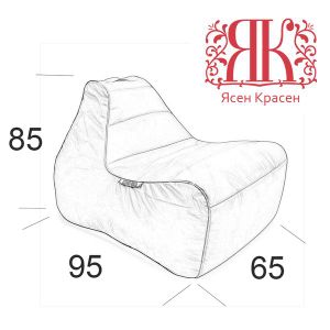 Бескаркасное кресло Work&amp;Talk. Материал: Экокожа