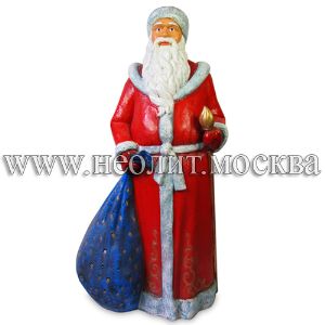 Новогодняя фигура Дед Мороз из стеклопластика для помещений и улицы