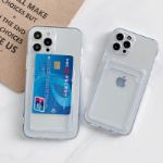 Чехол — POKET силикон прозрачный с карманом для пластиковых карт для всех моделей телефонов