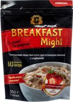 Протеиновая каша быстрого приготовления овсяная "Breakfast Might" с клубникой, 350 г