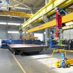 Заглаживатель бетона для двух рядов поворотных столов