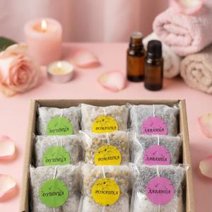 "9 ванн Душица, Ромашка, Лаванда" - Подарочный набор, Крымские Травы + Соль розовая Крым Сасык-Сиваш, 150 гр х 9 = вес товара 1350 гр.