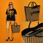 GUESS Плетёная роскошная сумка-тоут Noir