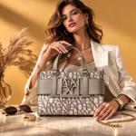 Armani Exchange женская сумка-шоппер AX Icon Monogram, брендовая сумка Armani Exchange