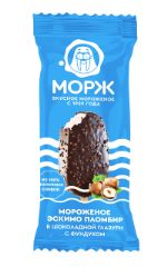 МОРОЖЕНОЕ Эскимо пломбир в шоколадной глазури с фундуком "Морж"