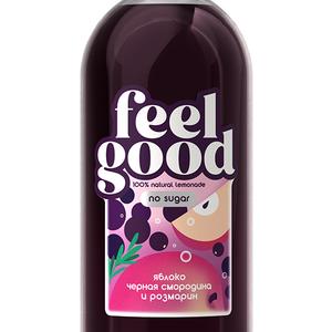 Напиток безалкогольный газированный сокосодержащий пастеризованный «ЯБЛОКО-ЧЕРНАЯ СМОРОДИНА» ФИЛ ГУД (FEEL GOOD), 0.33л