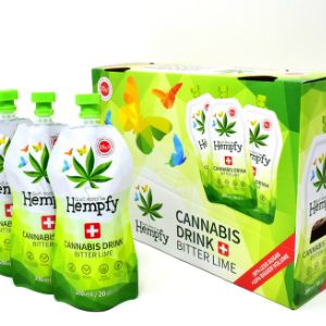 Hempfy Bitter Lime tonic drink, 200 ml, box of 8 sachets.

Hempfy cannabis tonic drink has great herbal taste due to direct infusion of fresh hemp. Small batch, artisanal production.

The beverage is made from natural ingredients and based on innovative infusion technologies. It can be easily combined with other drinks or used as a part of daily lifestyle.

Hempfy premium cannabis tonics are giving invigorating and refreshing sense of well-being.