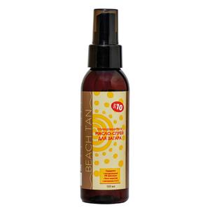 Масло для загара с бетакаротином (SPF 10), 100 мл, Средство, выпущенное в виде спрея, обладает натуральным составом – природные масла, витамины и растительные экстракты обеспечивают ровный, стойкий, насыщенный золотистый загар. Барьерные свойства природных масел способствуют защите от воздействия прямых солнечных лучей и поддерживают необходимый уровень влаги в коже. Витамины Е и С обладают антиоксидантным действием и предотвращают фотостарение кожи. Экстракт моркови насыщают кожу полезными элементами, успокаивает и питает. Бета-каротин ускоряет появление глубокого и стойкого загара. Масло-спрей для загара удобно и экономично в использовании, легко наносится и быстро впитывается. Предназначено для всех типов кожи