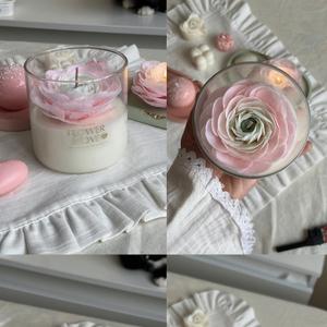 Ранункулюс в банке с соевым воском