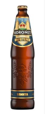 Пиво светлое Koronet Unfiltered алк 5,1% ст бут 0,568л