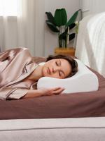 Подушка Ортопедическая Memory Foam с эффектом памяти 38х50 высота 13/11 см