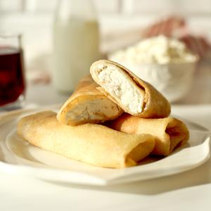 блины с творогом