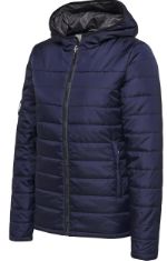 Куртка женская утепленная HUMMEL hmlNORTH QUILTED HOOD JACKET WOMAN, (7026) темно-синий, р. M, L 206688