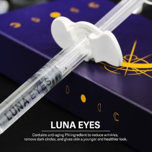 Luna Eyes

Препарат для игольчатой   мезотерапии в области вокруг глаз. 
 Данный препарат является универсальным и его можно также использовать для всего лица. 
 Он стимулирует выработку большего количества коллагена и эластина, в результате чего значительно улучшается структура и внешний вид дермы.