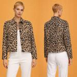 Роскошный Приталенный Блейзер с Леопардовым Принтом
