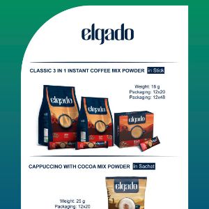 Iranian instant coffee, and cappuccino
available for Export

brand name: Elgado


Export Department

Mobile / WhatsApp: +
Email: 



