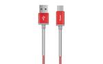 Кабель HD, USB 2.0 — USB Type-C, 1.2м, 2.1A, красный 038839