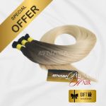 Bulk hair extensions ombre color 0012