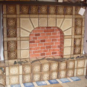 изразцовая плитка. Макет камина