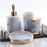 Набор аксессуаров для ванной OrientRoom Lux decor, мрамор 2111