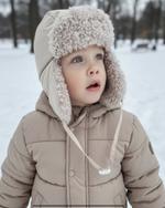Шапка ушанка Молочная