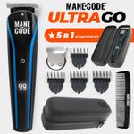 Триммер для бороды и усов ULTRA GO с самозатачивающимися лезвиями, 4 насадки для стрижки волос и защ Manecode hairclipperbasictravel hairclipperbasictravel