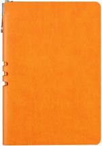 Блокнот недатированный А5 с ручкой Vivella  оранжевый, 140х200 мм, 224 страниц, синий обрез от Antonio Veronesi