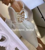 Платье трикотажное с шифоновыми рукавами Buravova brand 23-1329