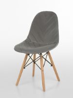 Чехол для стульев со спинкой для кухни EAMES универсальный,темно-серый