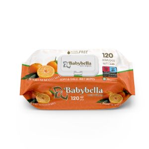 Влажные салфетки Babybella Mandarin 120 шт