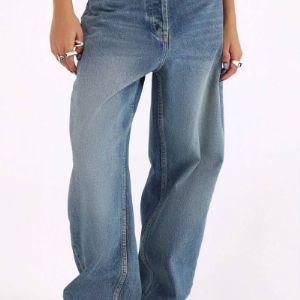 Базовые джинсы, свободного кроя, хлопок 100%, деним 14 унций