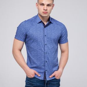 Semco БРЕНДОВАЯ РУБАШКА МОЛОДЕЖНАЯ SEMCO СИНЯЯ МОДЕЛЬ 
