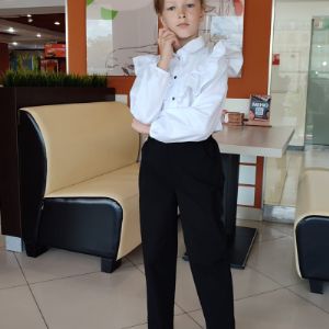 Брюки школьные mom