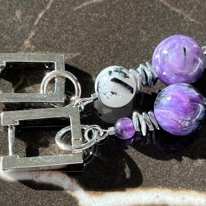 Серьги с чароитом оптом