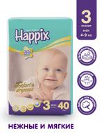 Подгузники HAPPIX Super Dry ультратонкие 3 Подгузники HAPPIX Super Dry ультратонкие 3 (4-9 кг) 40 шт.
