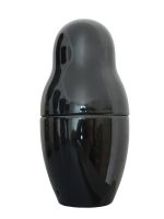 Матрешка штоф 375 мл. керамический для декупажа черная глазурированная МД2