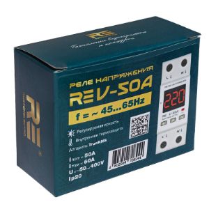 Реле напряжения RE V-50A в упаковке