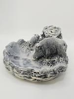 Сувенир Кабаны у пня пепельница-шкатулка ka01