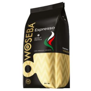 WOSEBA ESPRESSO 
100 % Арабика
Кофе с плантаций и дикорастущих кустарников. Благодаря этому получен уникальный и богатый аромат.
Длительный процесс итальянской обжарки
Низкая кислотность.