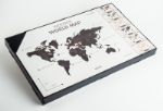 Декор "Карта мира на англ. языке" одноуровневый, чёрный, XL 3203