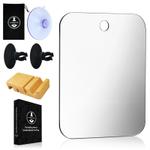 Зеркало для бритья в ванную на присоске небьющееся, с деревянной подставкой и сумочкой для путешеств Manecode travelmirror travelmirror