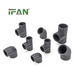 IFAN GB Standard Pipe Fittings PVC 20-110MM PVC-U Black Elbow Plumbing Materials PN16 UPVC Pipe Fitting pipe size