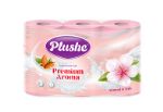 Туалетная бумага Plushe Premium Aroma 'Almond & Milk", 3слоя, 6 рулонов*15 м, розовая, ароматизированная, 16 в упаковке 19743